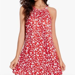 Red Floral Dress with Built in Bra Anyfitting Amazon Brand - S